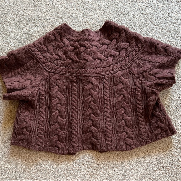 BCBG Maxazria Brown Cropped Bolero Sweater - Picture 2 of 5